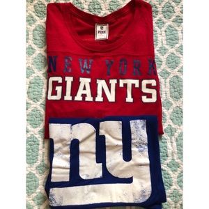 VS PINK NFL NY Giants T Shirts